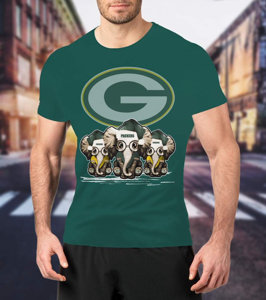 Green Bay Packers Elephants Logo Packers T-Shirt