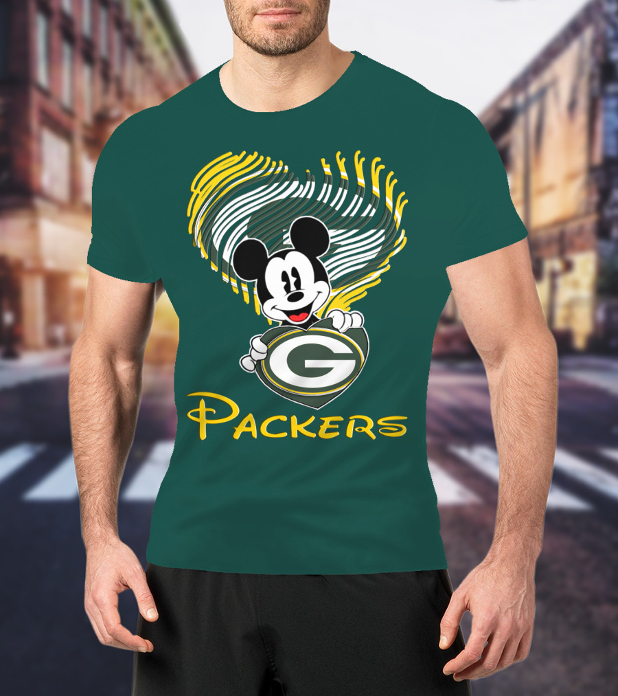 Packers Heart With Character T-Shirt