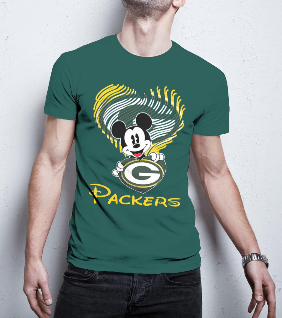 Packers Heart With Character T-Shirt