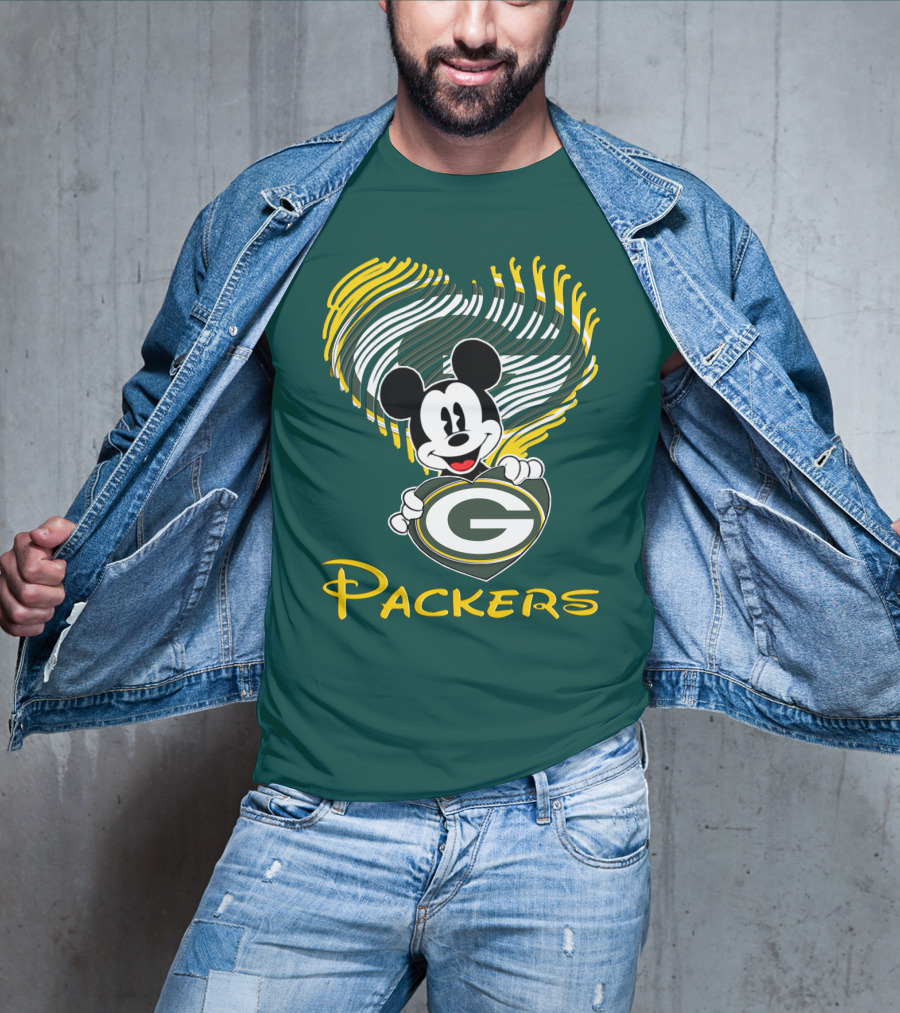 Packers Heart With Character T-Shirt
