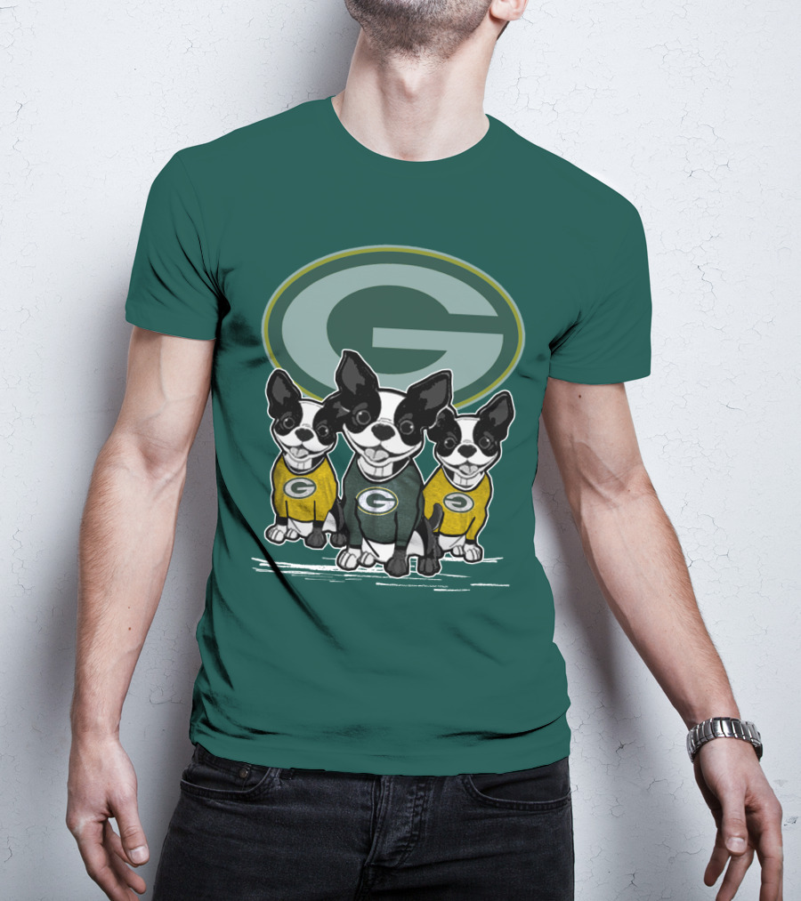Green Bay Packers Boston Terriers T-Shirt