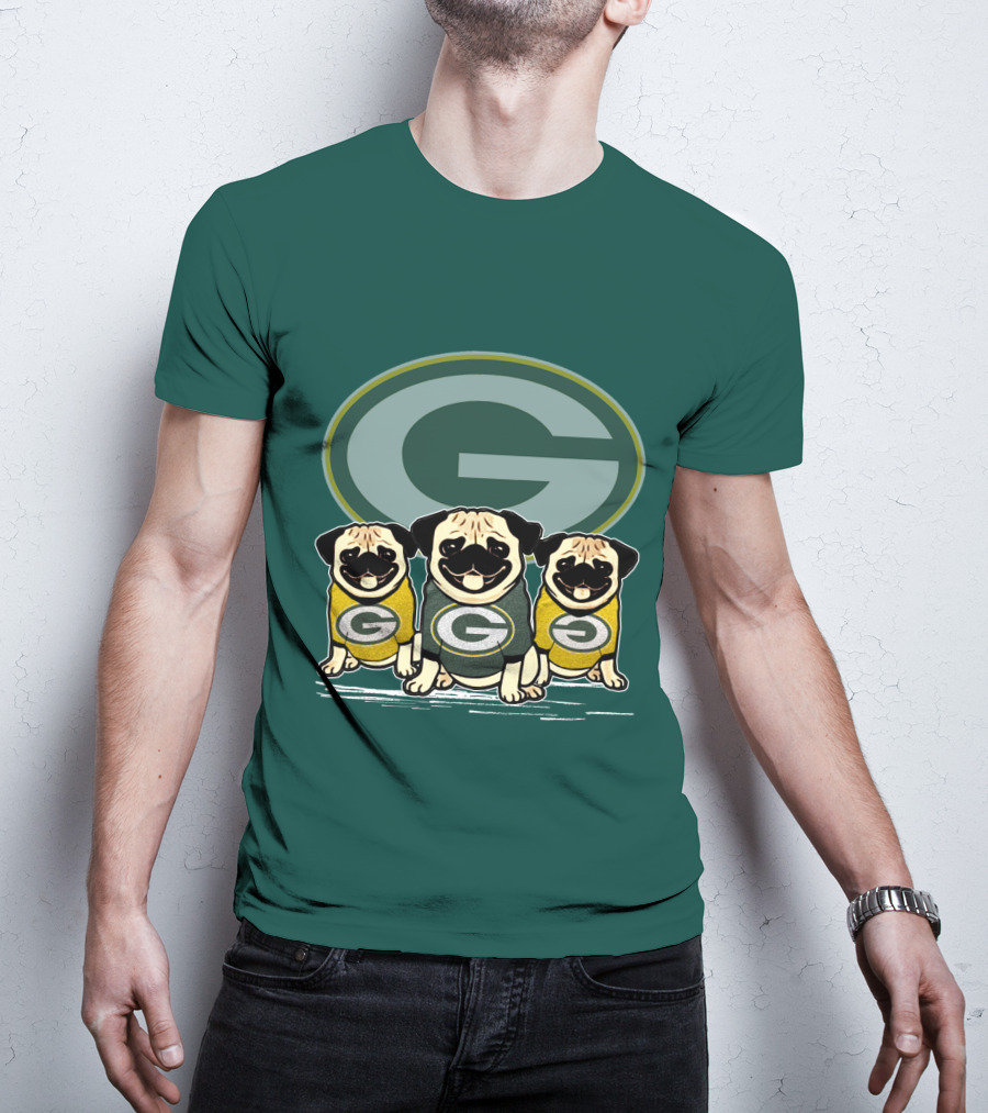 Green Bay Packers G Logo Pugs T-Shirt