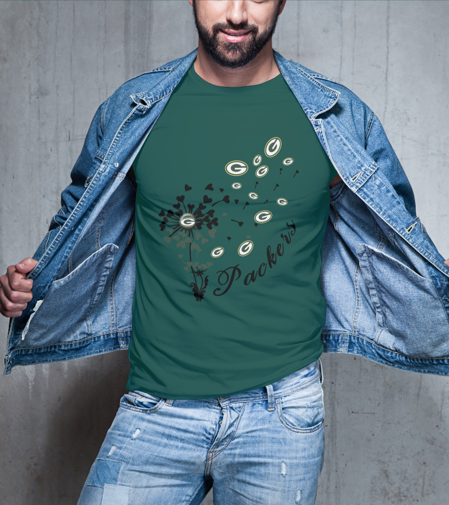 Packers Green Bay Hearts And Blossoms T-Shirt