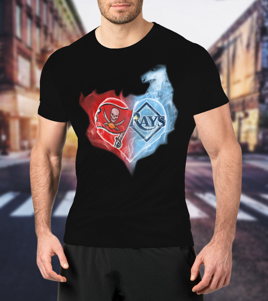 Buccaneers And Rays Heart Fusion T-Shirt