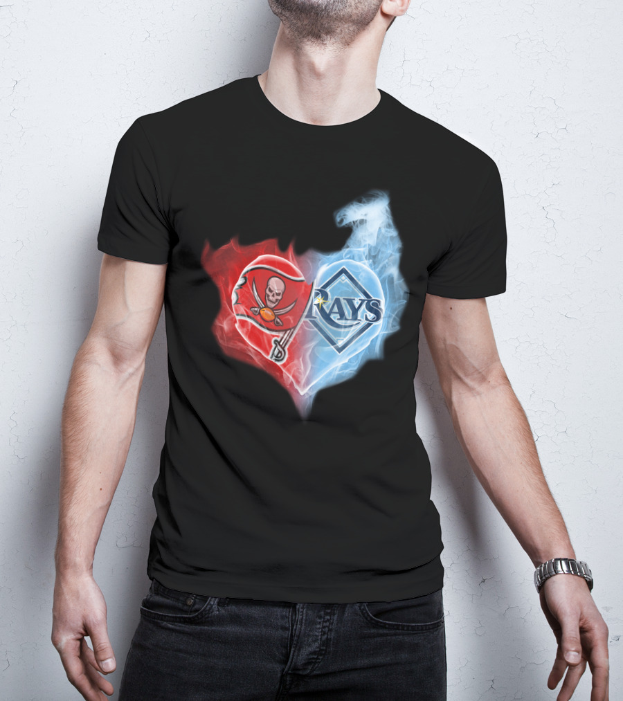 Buccaneers And Rays Heart Fusion T-Shirt