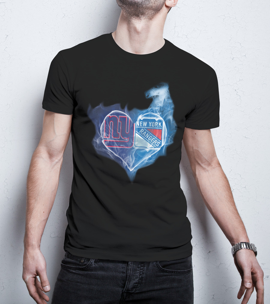 Giants Rangers New York Heart Smoke T-Shirt