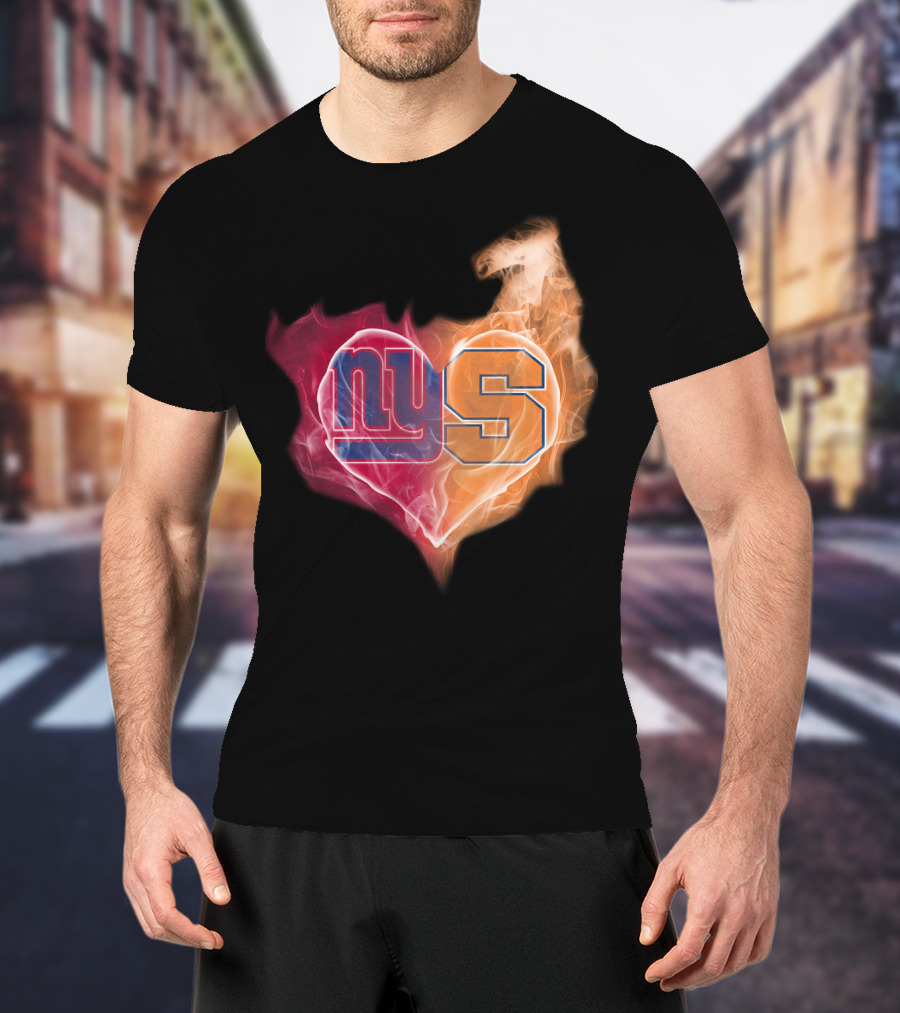 Ny Giants Syracuse Heart Fire Fusion T-Shirt