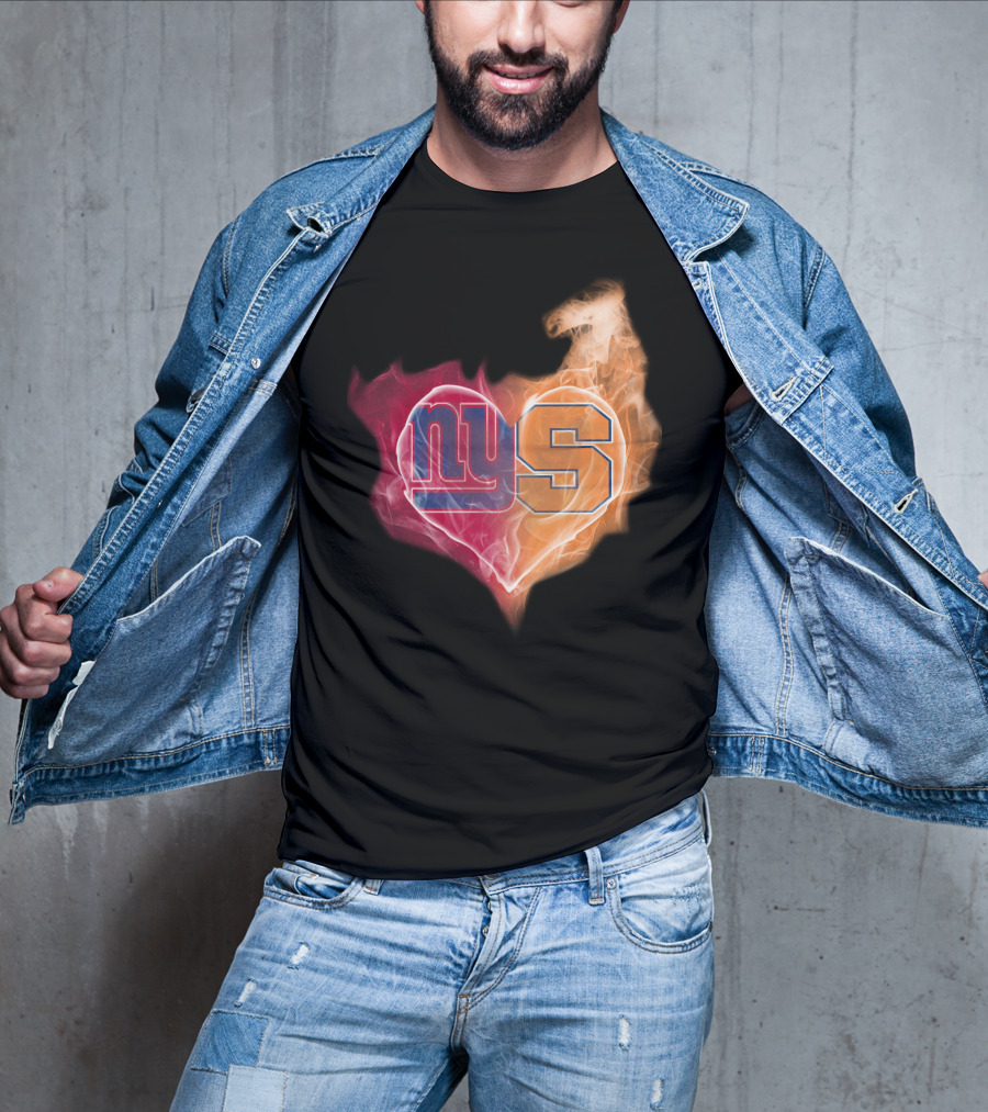 Ny Giants Syracuse Heart Fire Fusion T-Shirt