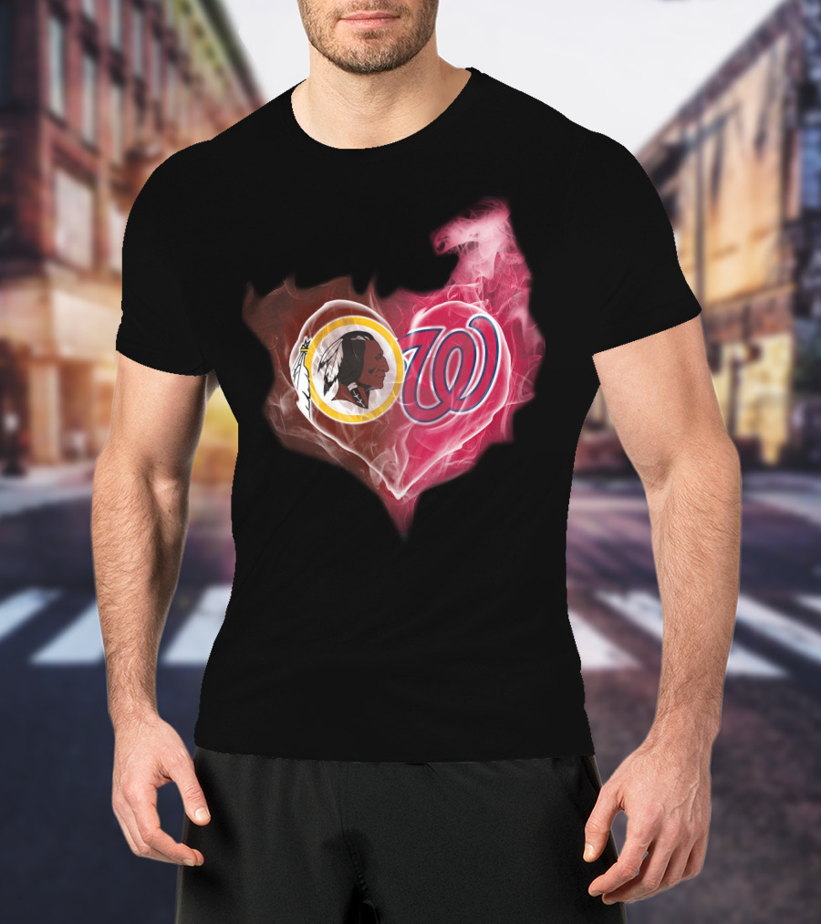 Washington Redskins Nationals Heart Fusion T-Shirt