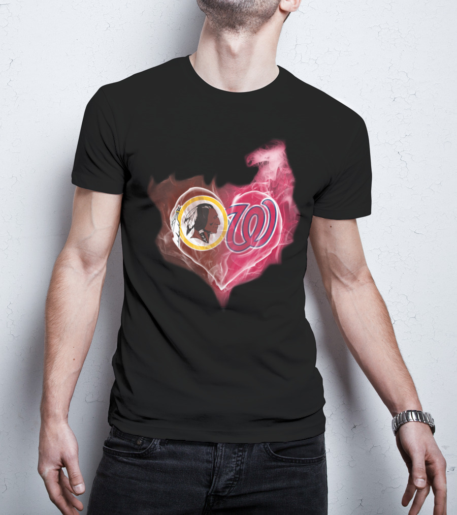 Washington Redskins Nationals Heart Fusion T-Shirt