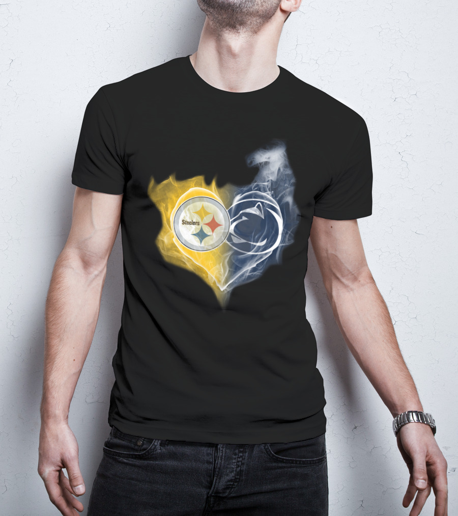 Steelers Penn State Heart Fusion T-Shirt