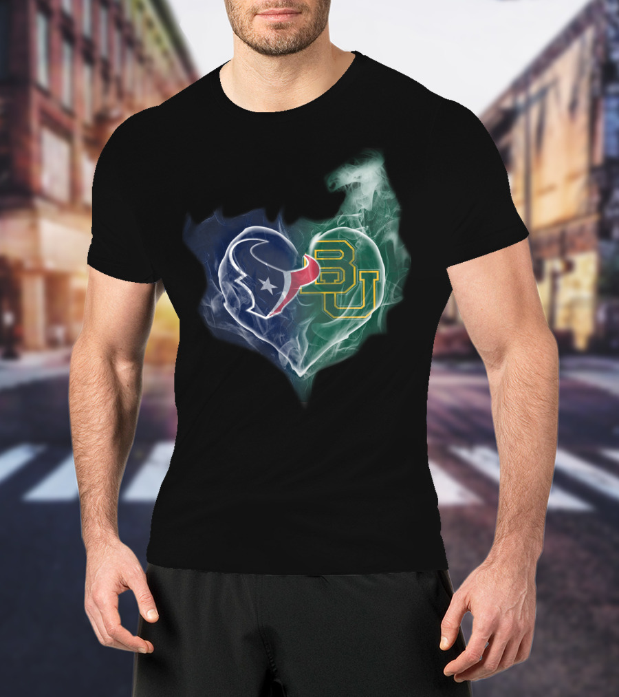 Houston Texans Baylor University Heart T-Shirt