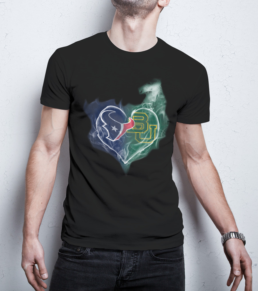 Houston Texans Baylor University Heart T-Shirt