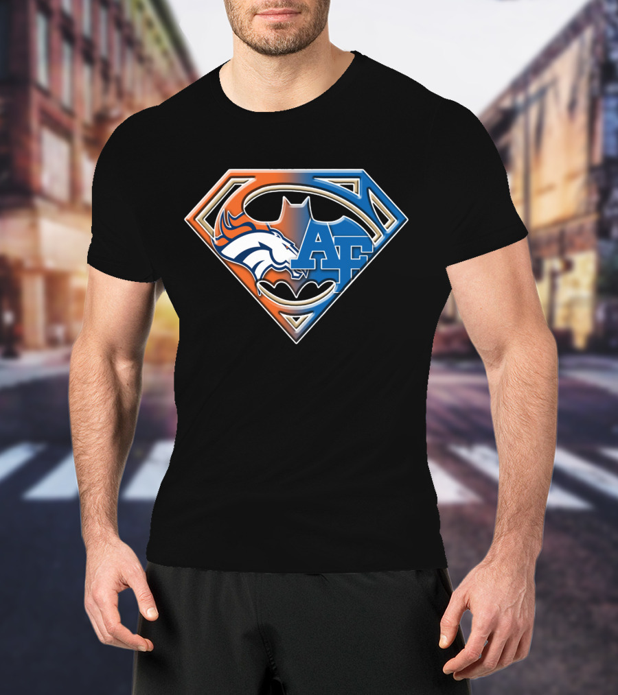 Denver Broncos Air Force Batman Superhero Shield Logo Bat 015 T-Shirt
