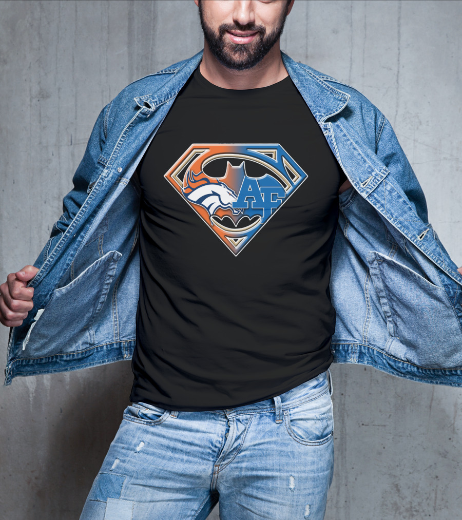 Denver Broncos Air Force Batman Superhero Shield Logo Bat 015 T-Shirt