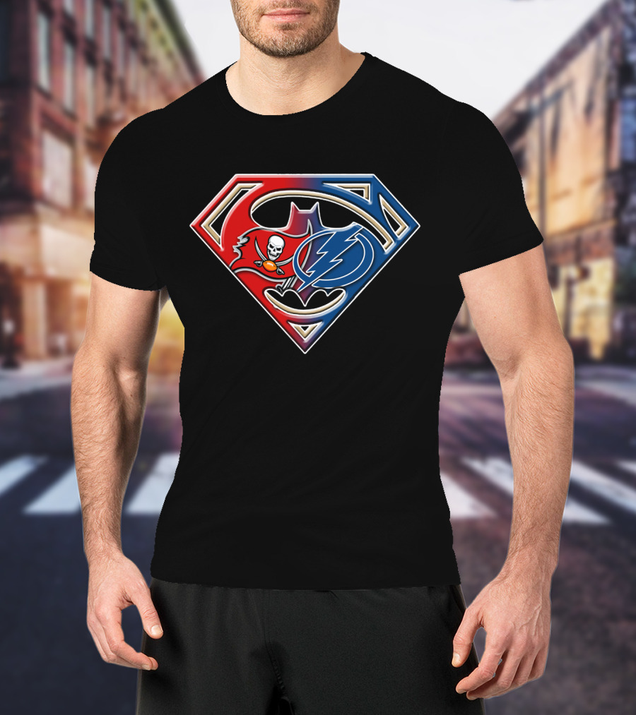 Buccaneers Lightning Superhero Logo Fusion T-Shirt