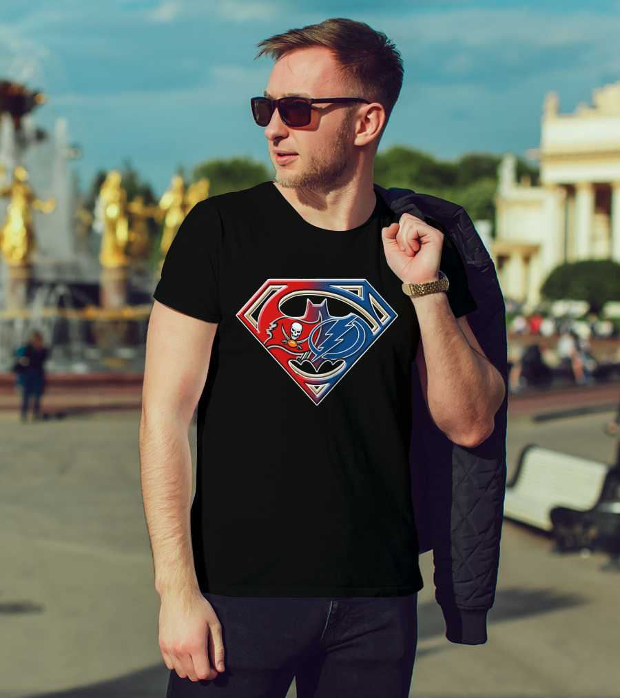 Buccaneers Lightning Superhero Logo Fusion T-Shirt