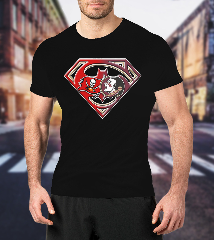 Superman Bat Emblem Joker Pirate Skull T-Shirt