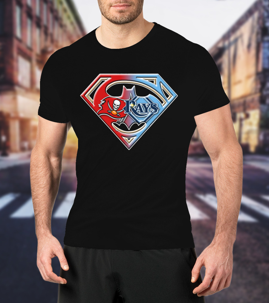 Superman Batman Buccaneers Rays Logo Fusion Bat 027 T-Shirt