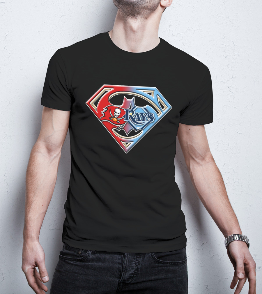 Superman Batman Buccaneers Rays Logo Fusion Bat 027 T-Shirt