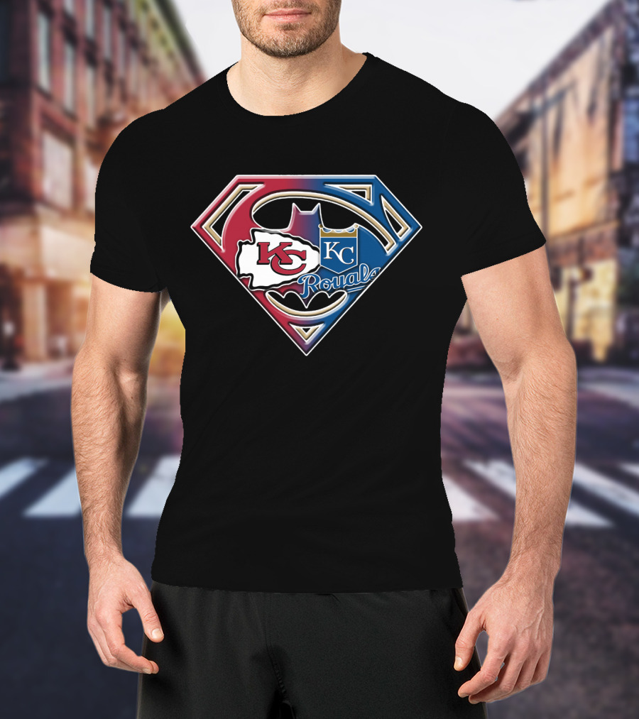 Kc Chiefs Royals Batman Superman Logo Bat 037 T-Shirt