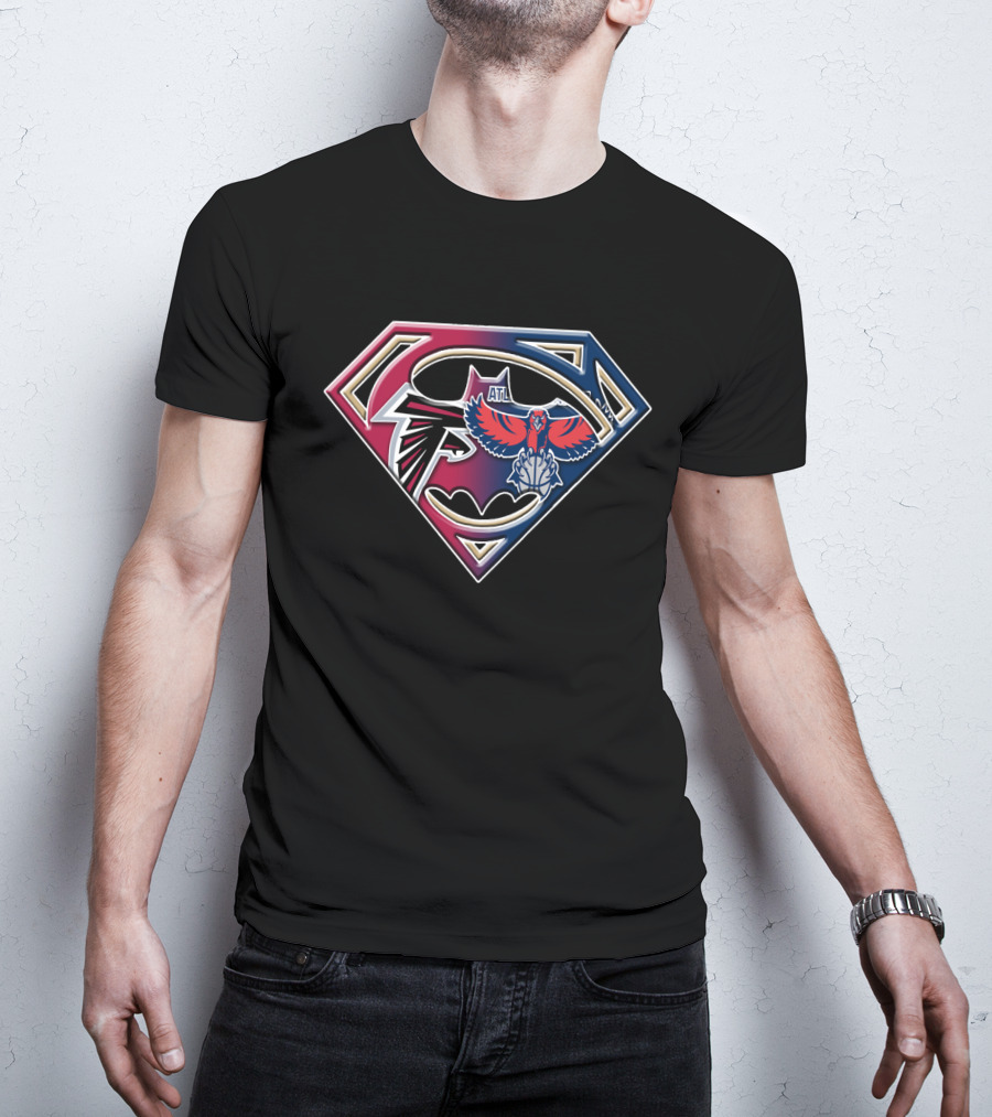 Atl Superman Batman Falcons Hawks T-Shirt