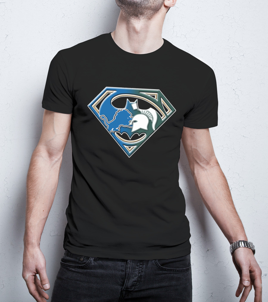 Superman Logo Batman Shape Lions Spartans Bat T-Shirt