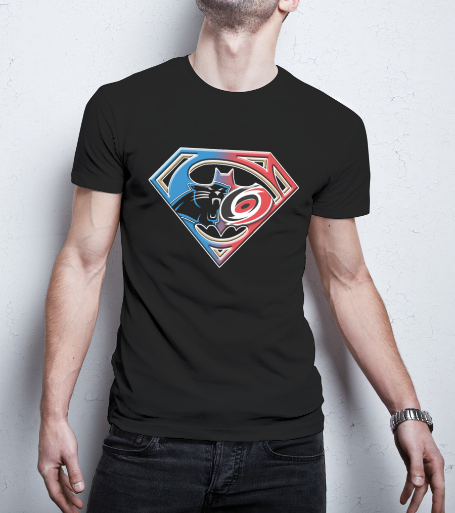 Panthers Hurricanes Superman Logo Fusion T-Shirt