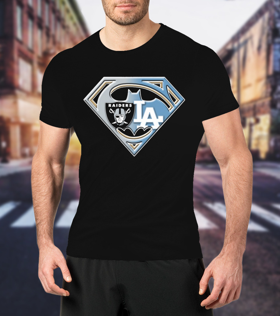 Superhero Raiders La Batman Logo Fusion Bat 095 T-Shirt