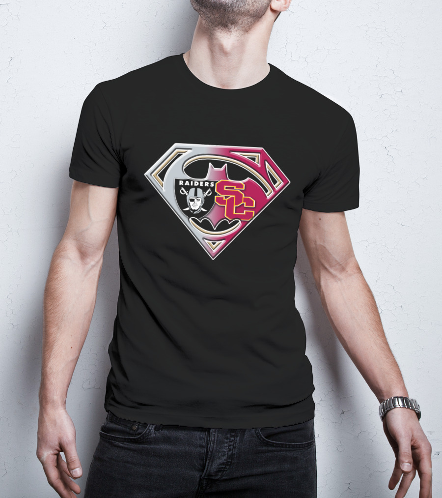 Raiders Sc Batman Superman Mashup Bat 099 T-Shirt