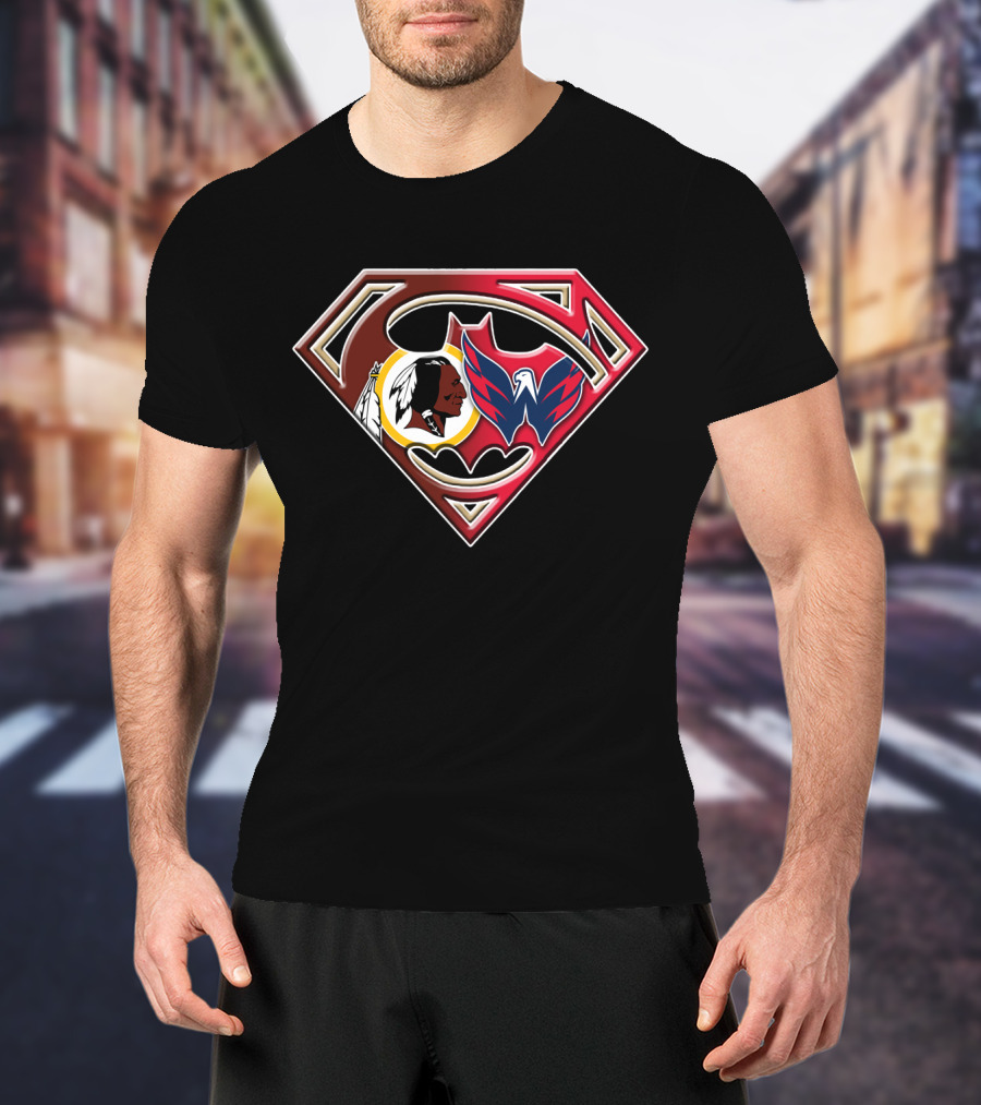 Washington Super Logo Redskins Capitals Crossover T-Shirt