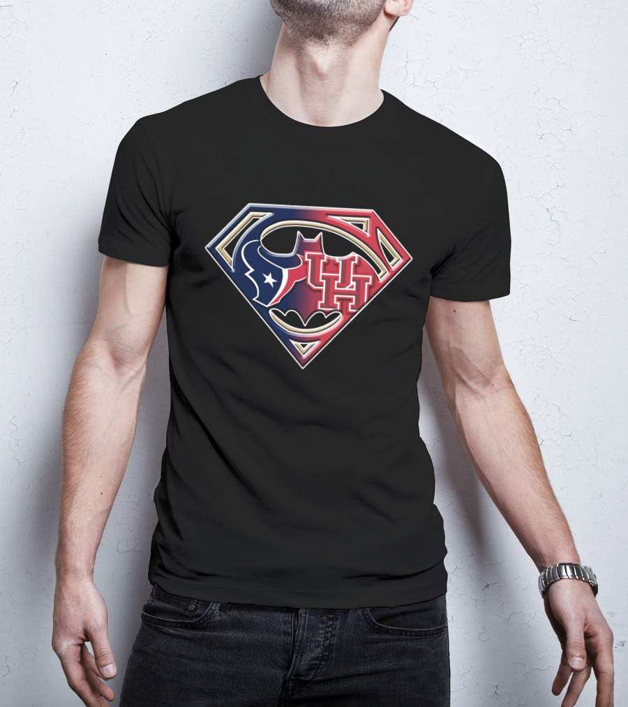 Houston Texans Uh Batman Superman Logo Bat 118 T-Shirt