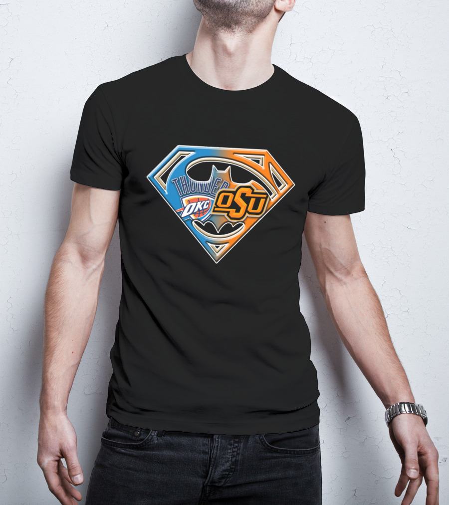 Thunder Okc Osu Bat 127 Superhero T-Shirt