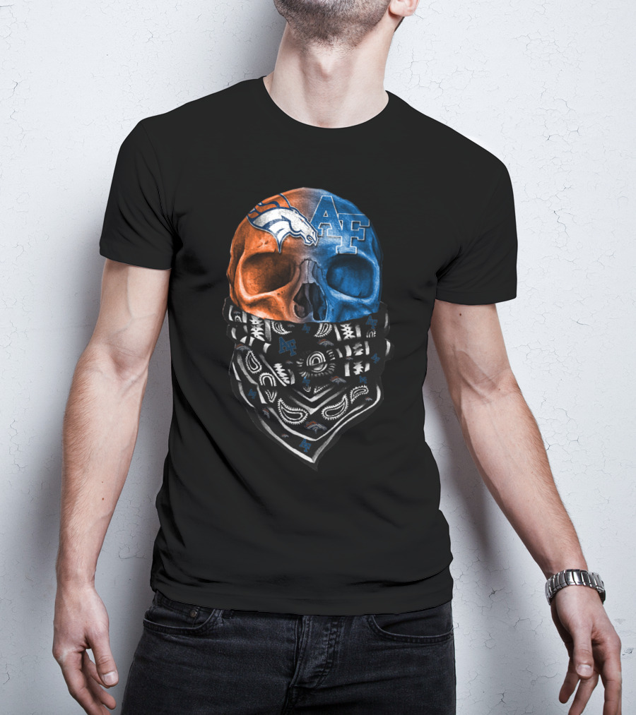 Af Broncos Skull Bandana Sku 015 T-Shirt