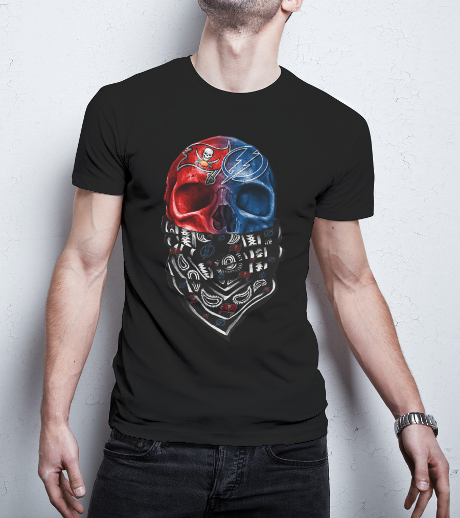 Buccaneers And Lightning Skull Bandana T-Shirt