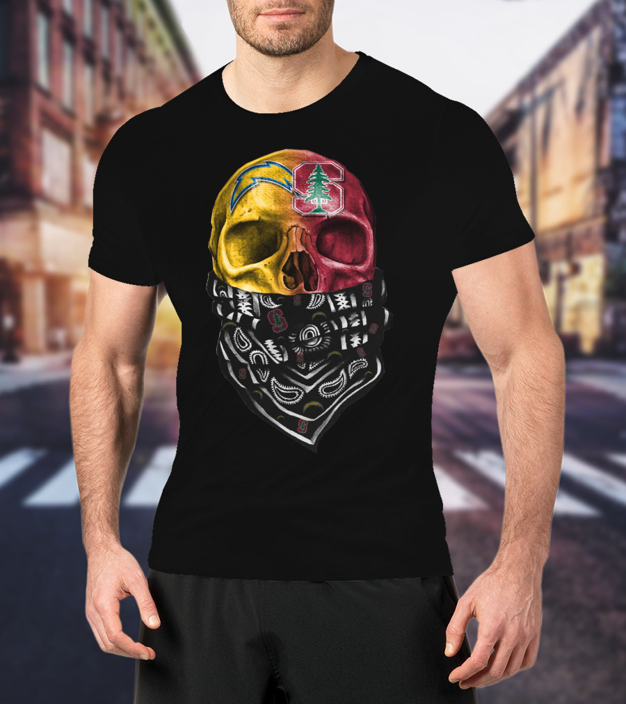 Chargers Stanford Skull Bandana T-Shirt