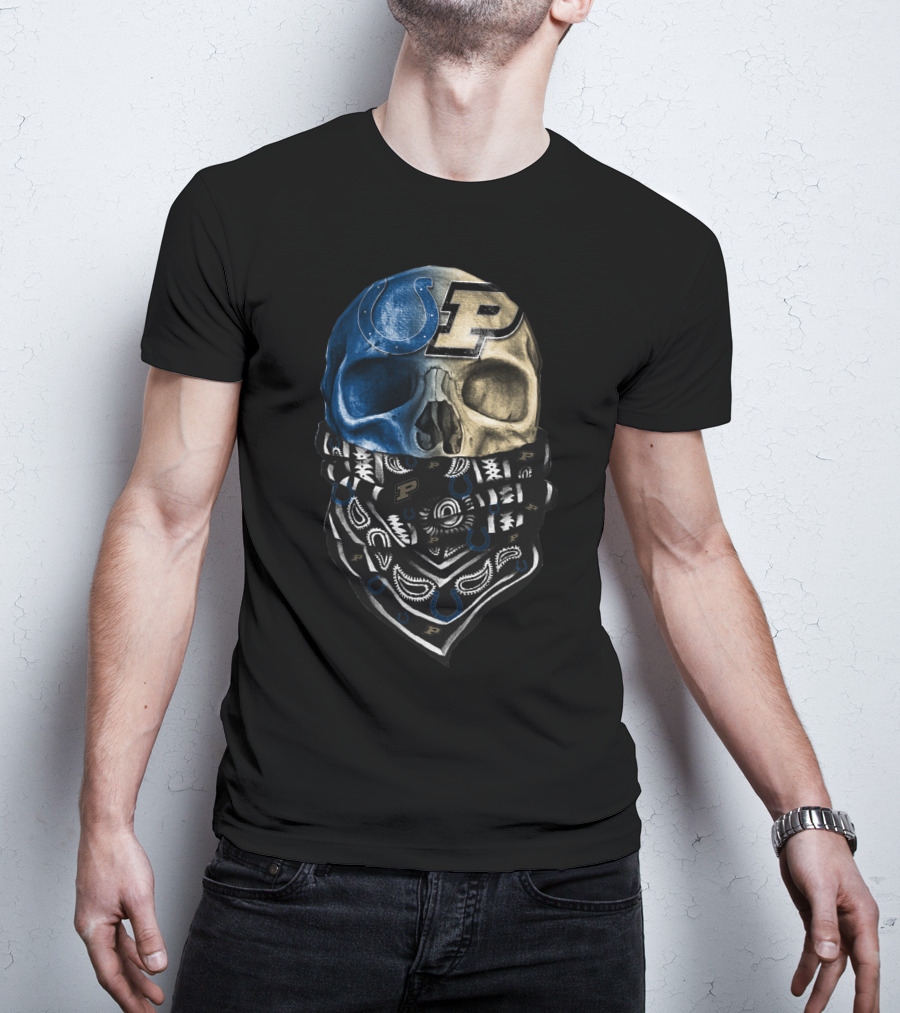 Colts Purdue Skull Bandana T-Shirt