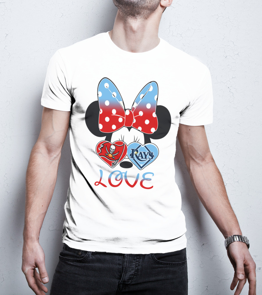 Minnie Mouse Love Tampa Bay Buccaneers Rays T-Shirt