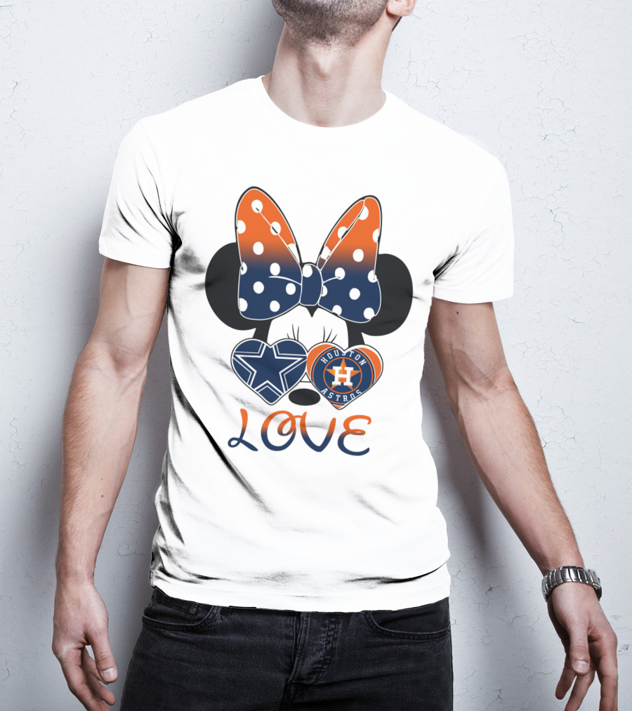Mic 046 Houston Astros Dallas Cowboys Minnie Love T-Shirt