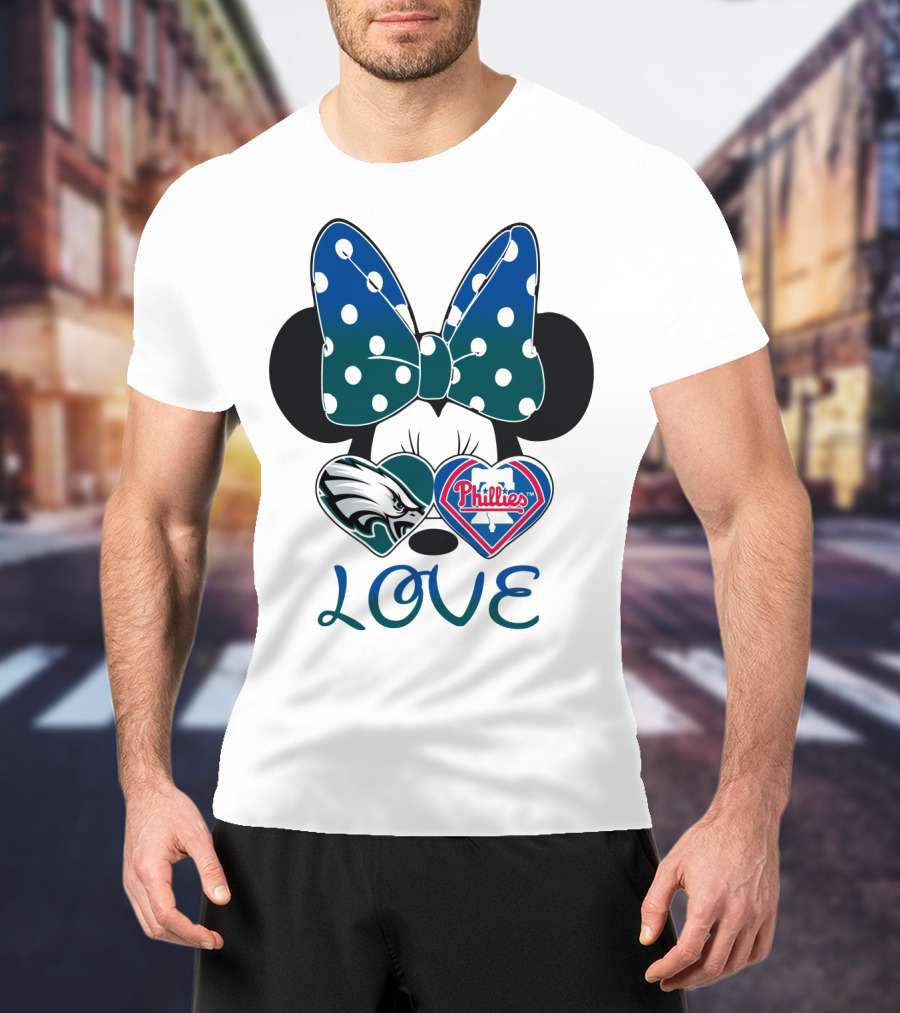 Minnie Mouse Love Eagles Phillies T-Shirt