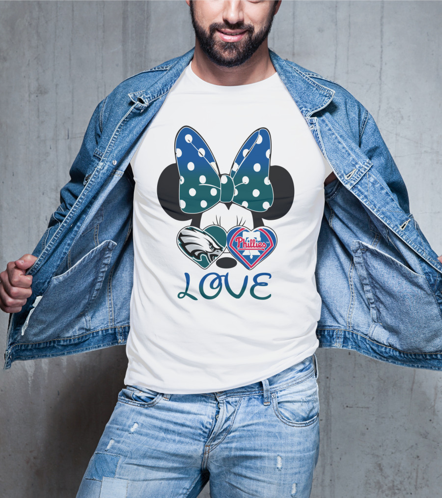 Minnie Mouse Love Eagles Phillies T-Shirt