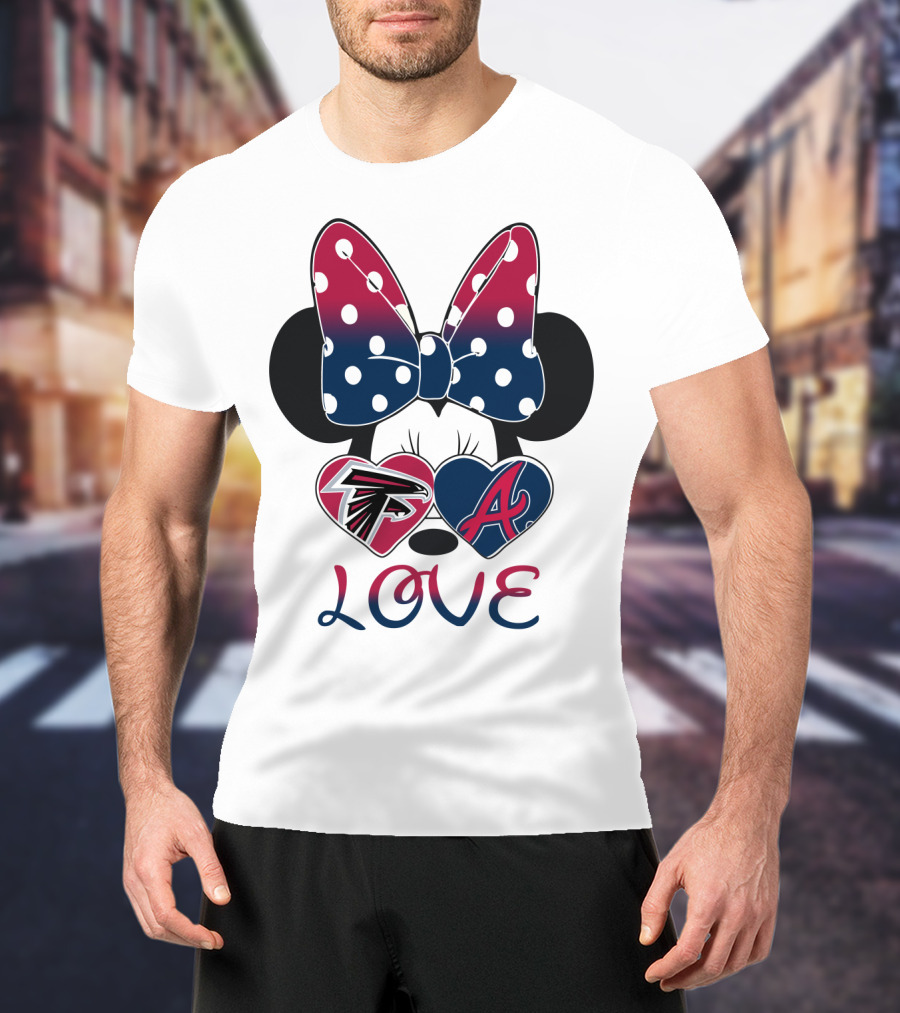 Love Minnie Bow Falcons Braves T-Shirt