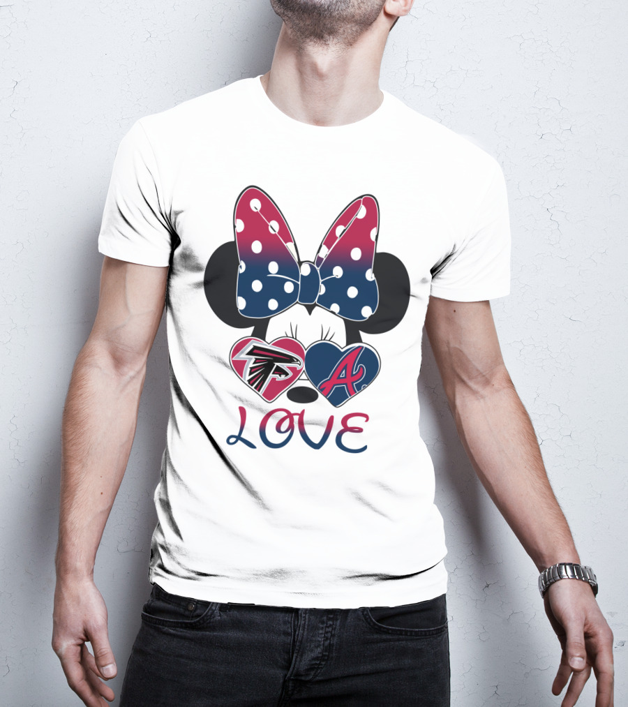 Love Minnie Bow Falcons Braves T-Shirt