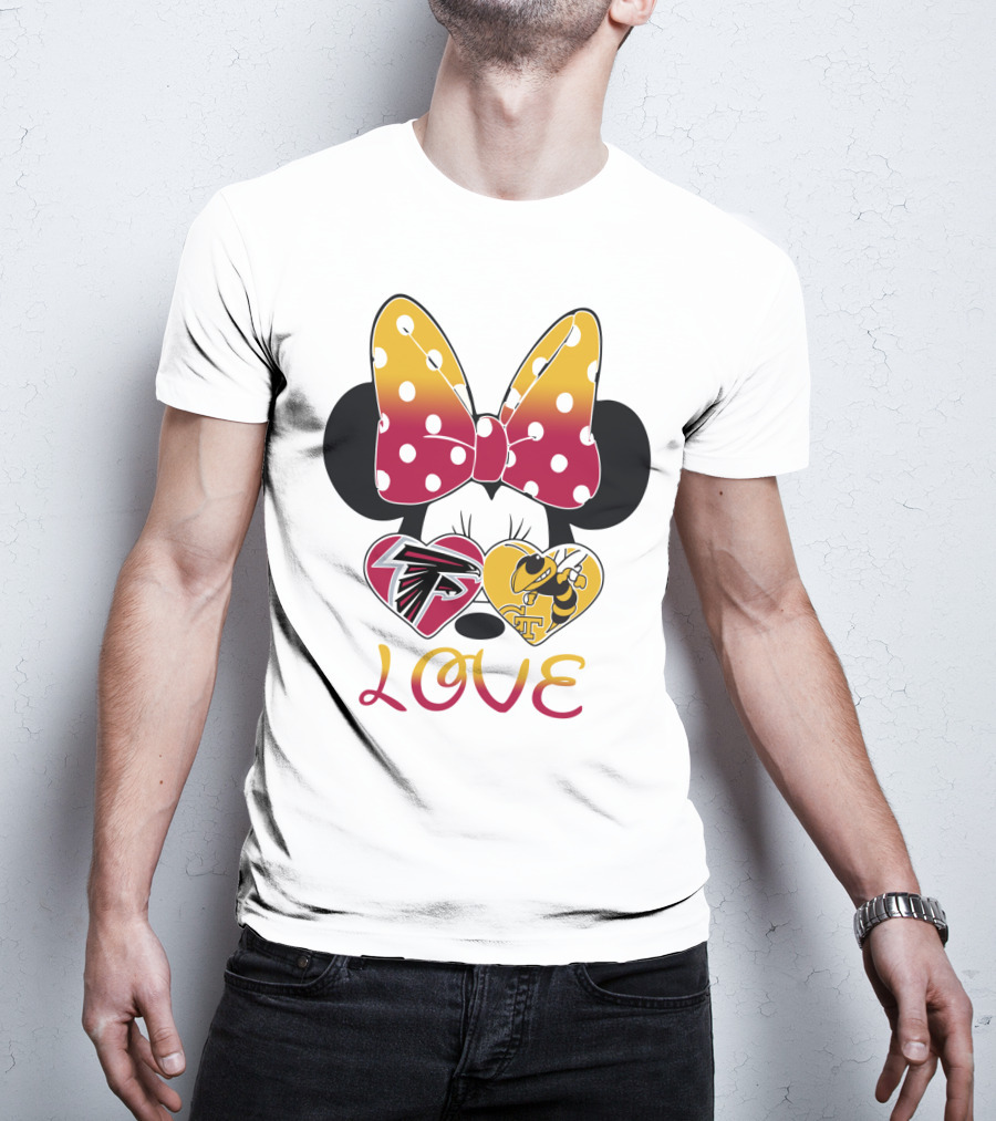 Falcons Georgia Tech Love Minnie Bow T-Shirt