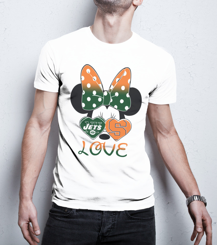 Ny Jets Syracuse Love Minnie Ears Bow T-Shirt