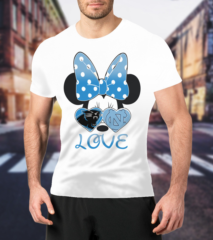 Minnie Carolina Panthers Unc Love T-Shirt