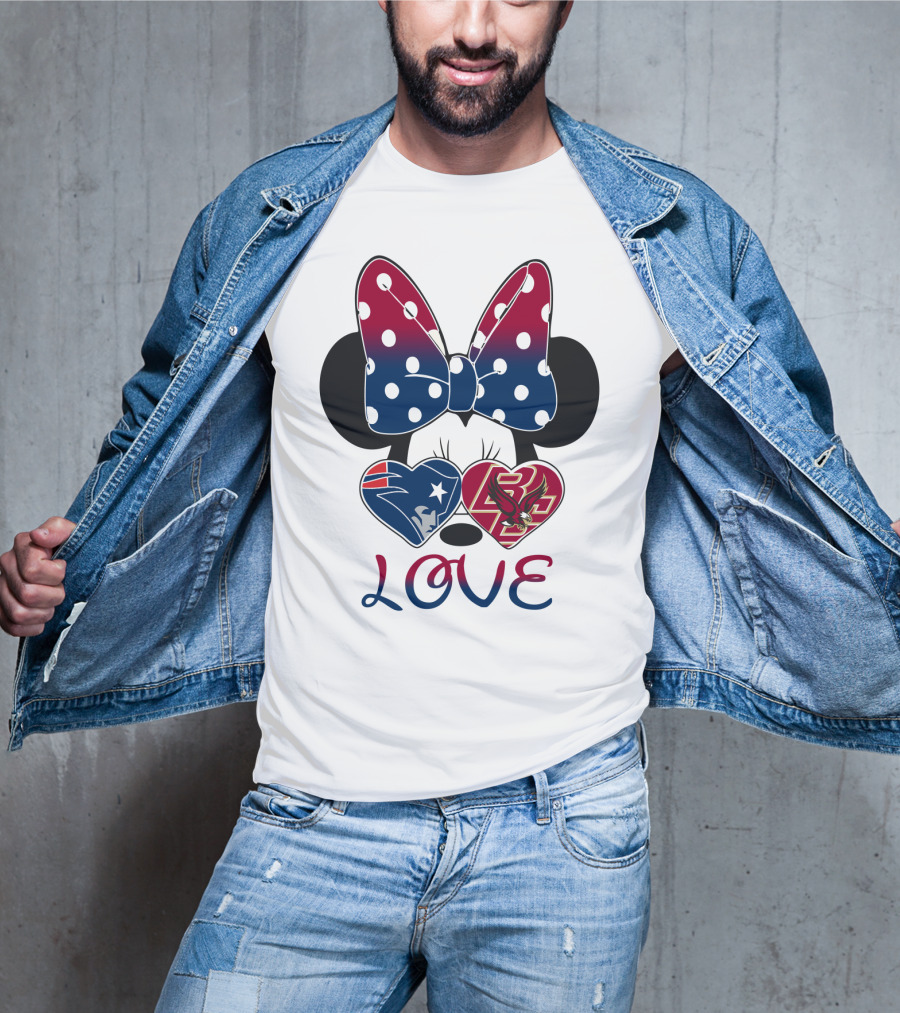 Love Patriots Eagles Minnie Bow T-Shirt