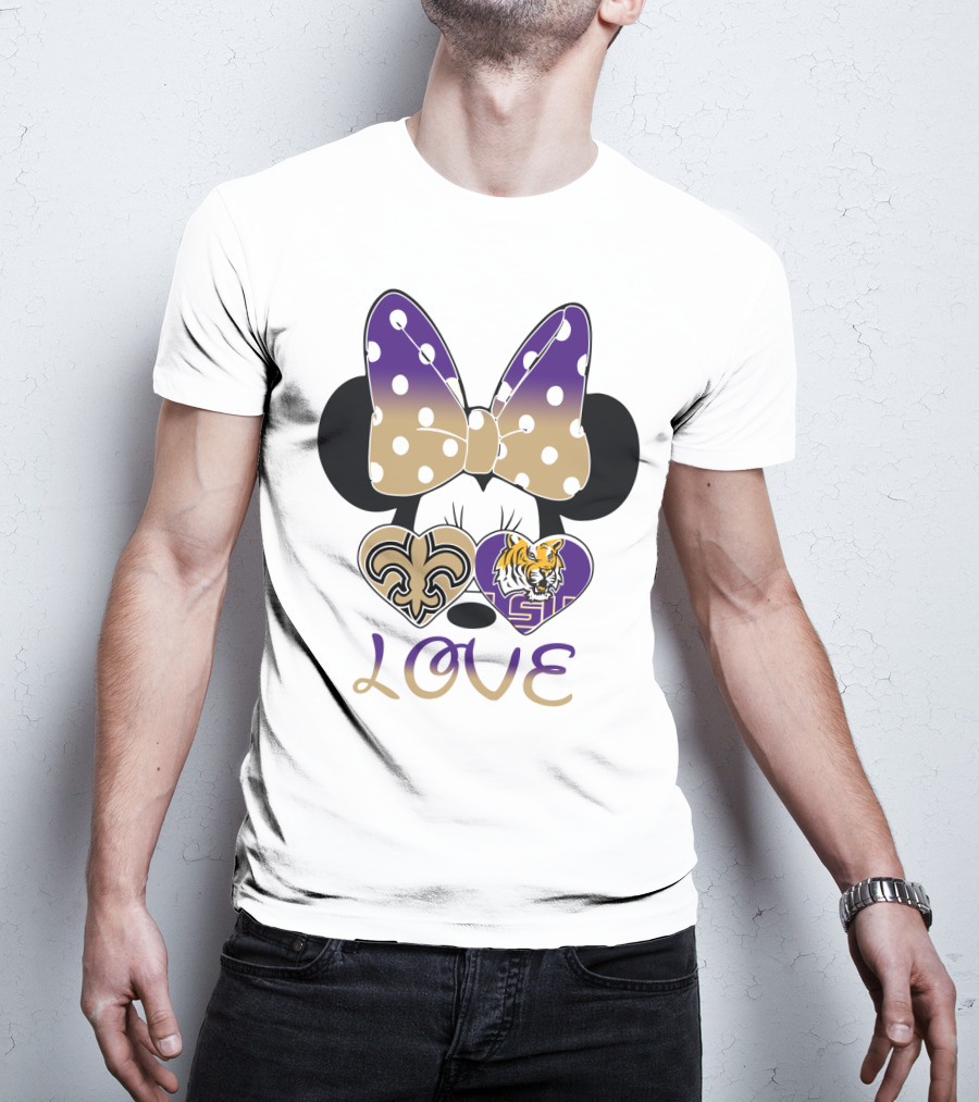 Love Lsu Saints Minnie Bow T-Shirt