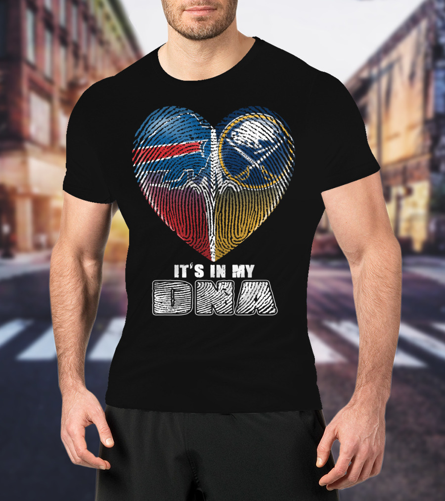 Buffalo Sabres It's In My Dna Heart Fingerprint T-Shirt