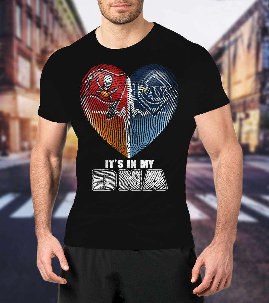 It's In My Dna Buccaneers Rays Heart T-Shirt